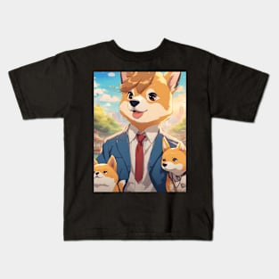 Shiba  anime vacation kawaii Kids T-Shirt